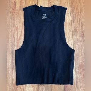 Black Aerie Ribbed Tank Top